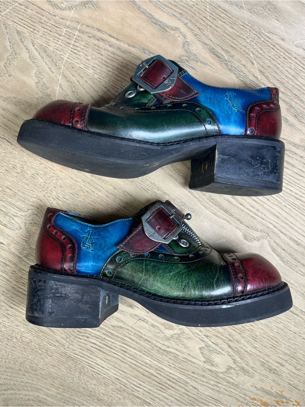 Vintage London Underground Chunky Platform Oxford Mary Jane Creepers Y2K 90s - Picture 6 of 9